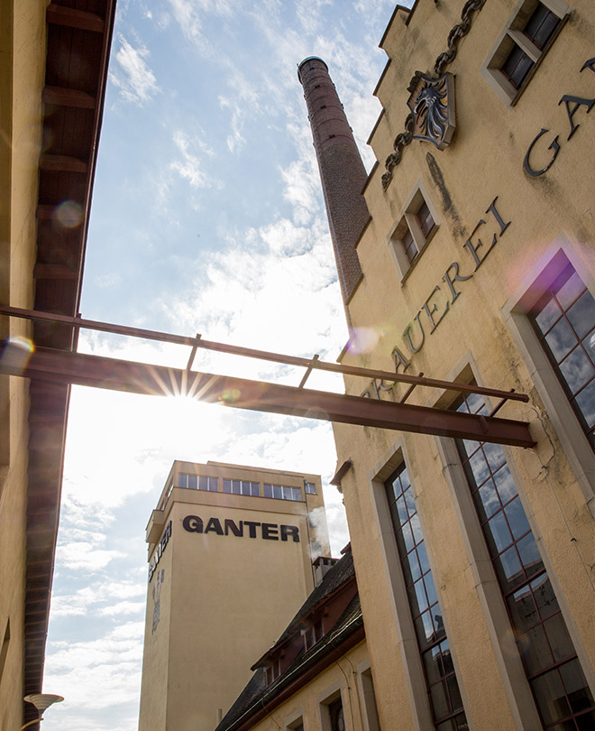 Außenansicht der Ganter Brauerei
